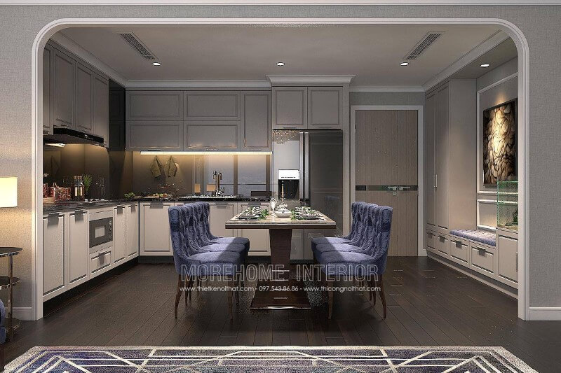 Mẫu tủ bếp đẹp, tủ bếp gỗ cao cấp, sang trọng cho không gian phòng bếp